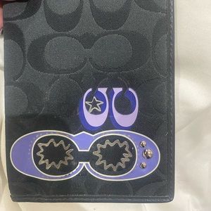Coach Passport Cover w Black C pattern